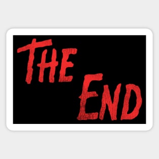 THE END - Retro Horror Movie End Credits Sticker